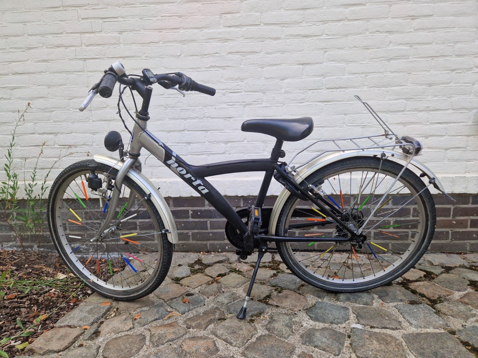 Jongens fiets 20 inch zwart grijs 6-9j, Ophalen, Gebruikt, 20 inch, Norta