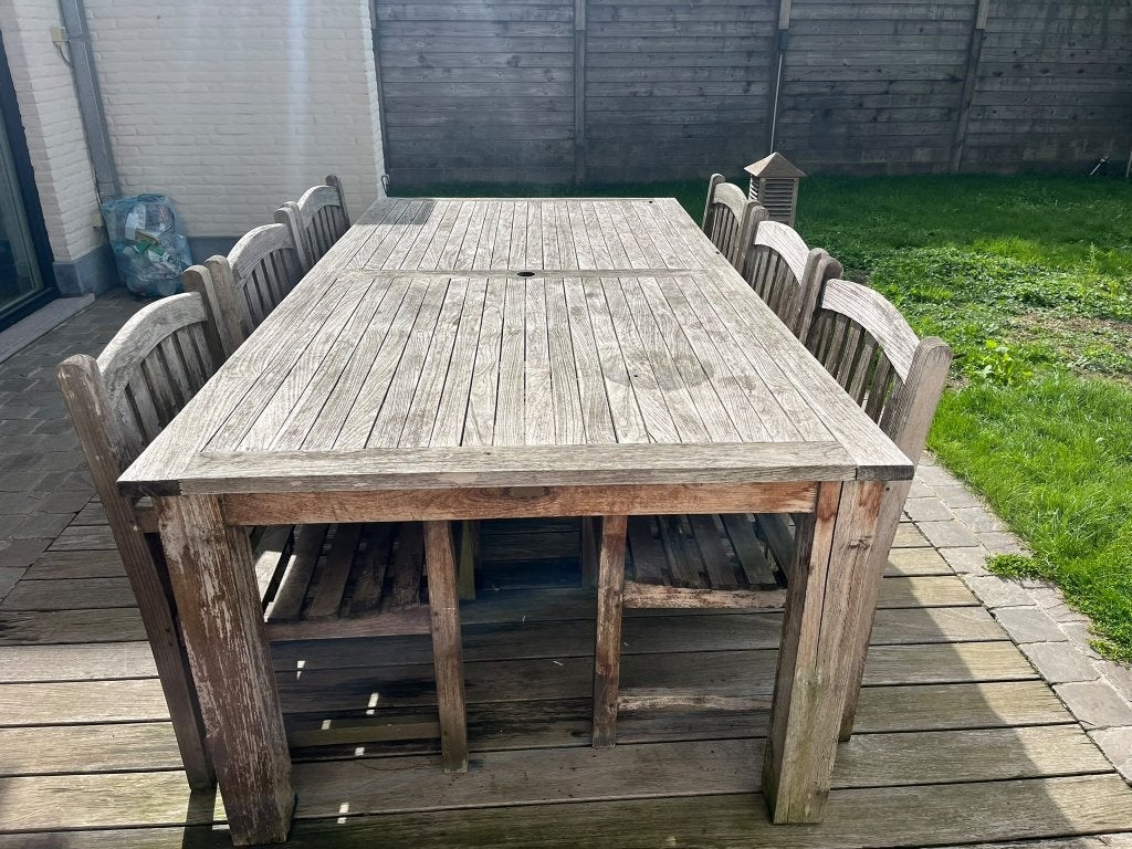 tuintafel, Ophalen, Gebruikt, Hout