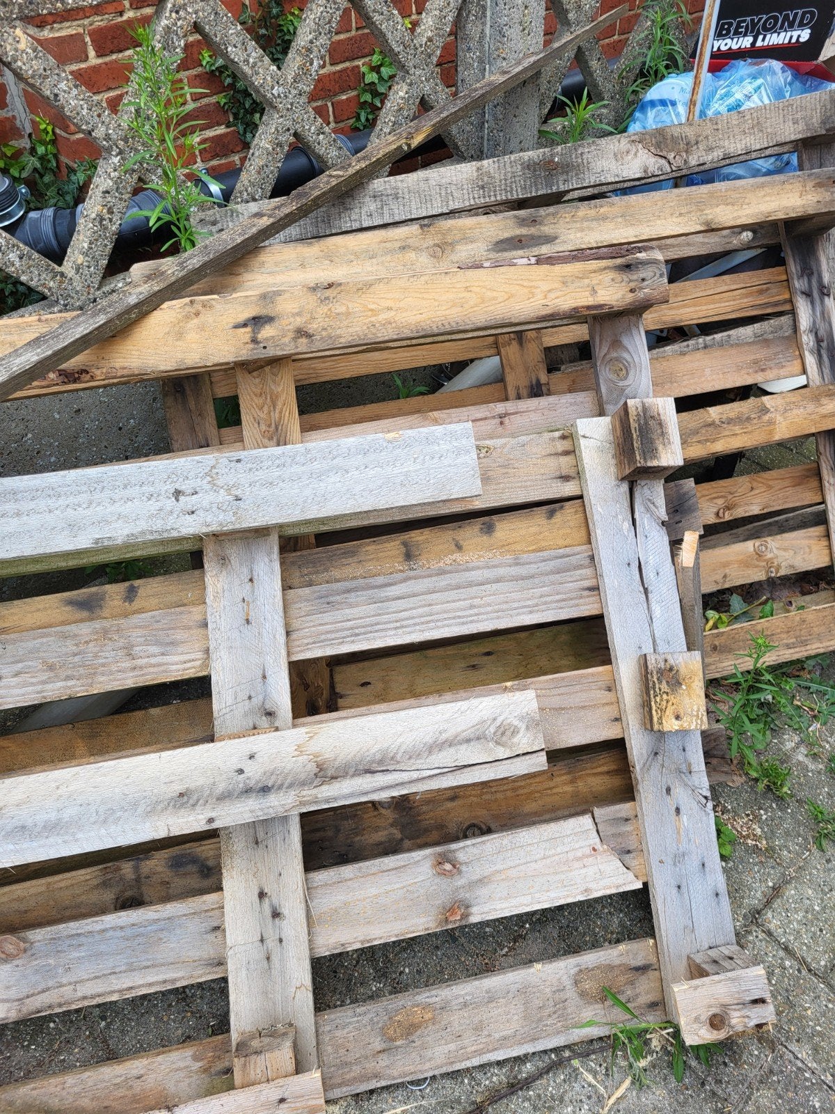 hout palletten, Enlèvement