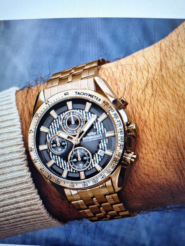 rotorcraft nighthawk watch RC7005 chrono, Handtassen en Accessoires, Horloges | Heren, Overige merken, Staal, Staal, Polshorloge