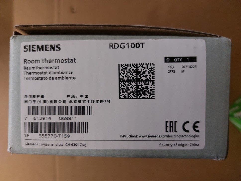 Thermostat d'ambiance Siemens RDG100T, Enlèvement ou Envoi