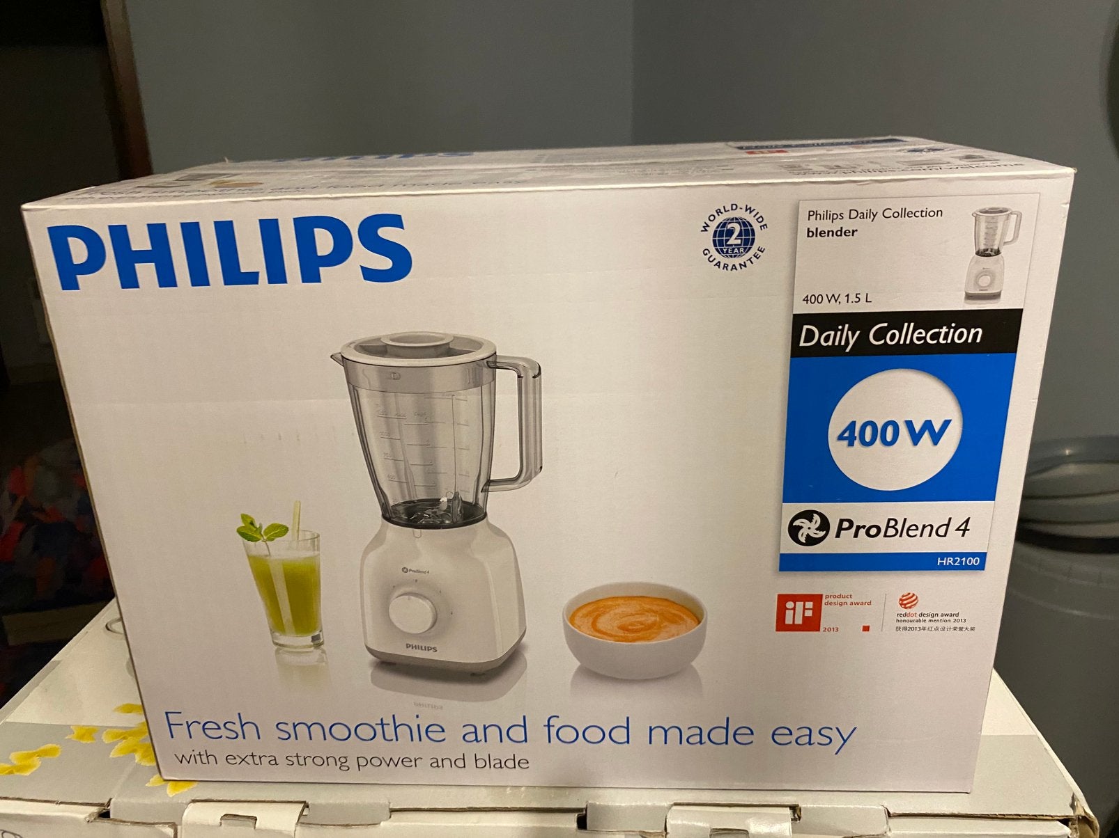 Phillips blender 400w, Electroménager, Enlèvement, Neuf, Mélangeur