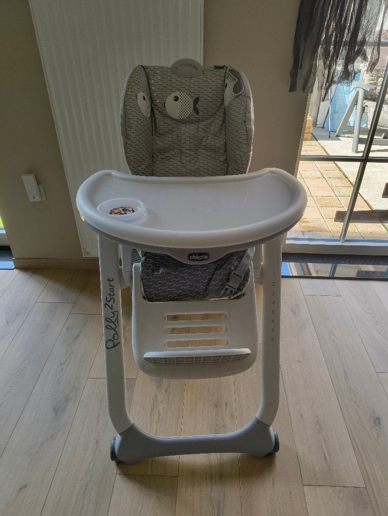 Kinderstoel Chicco, Ophalen, Zo goed als nieuw, Inklapstoel, Afneembaar eetblad