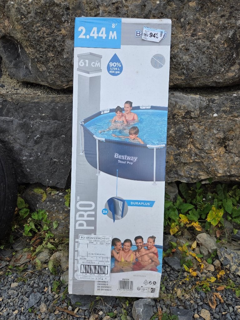 Piscine Bestway 244 * 61, Jardin & Terrasse, Neuf, 200 à 400 cm, Rond, Enlèvement