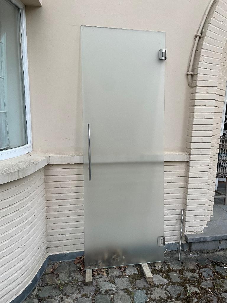 Porte vitrée sablée, 160 cm ou plus, Comme neuf, Enlèvement, Moins de 80 cm