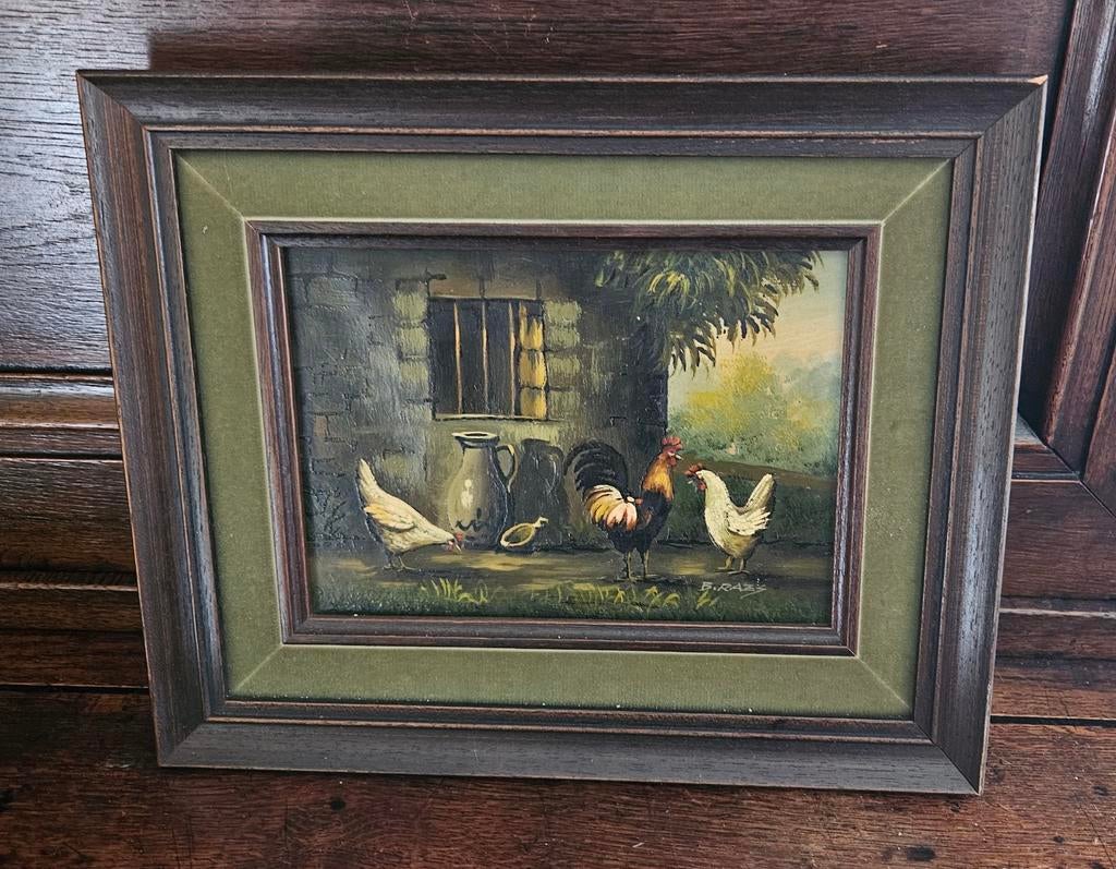 Schilderij kippen, Ophalen