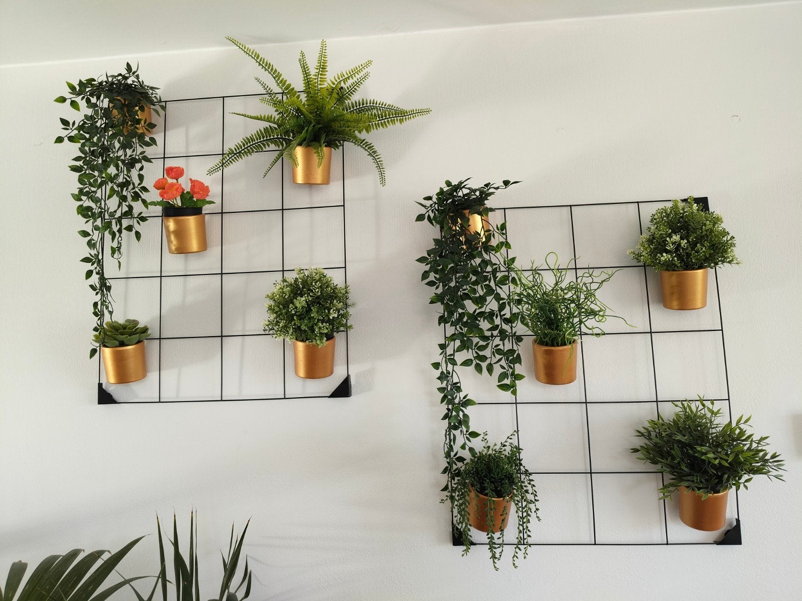 rekken met kunststofplanten, Ophalen