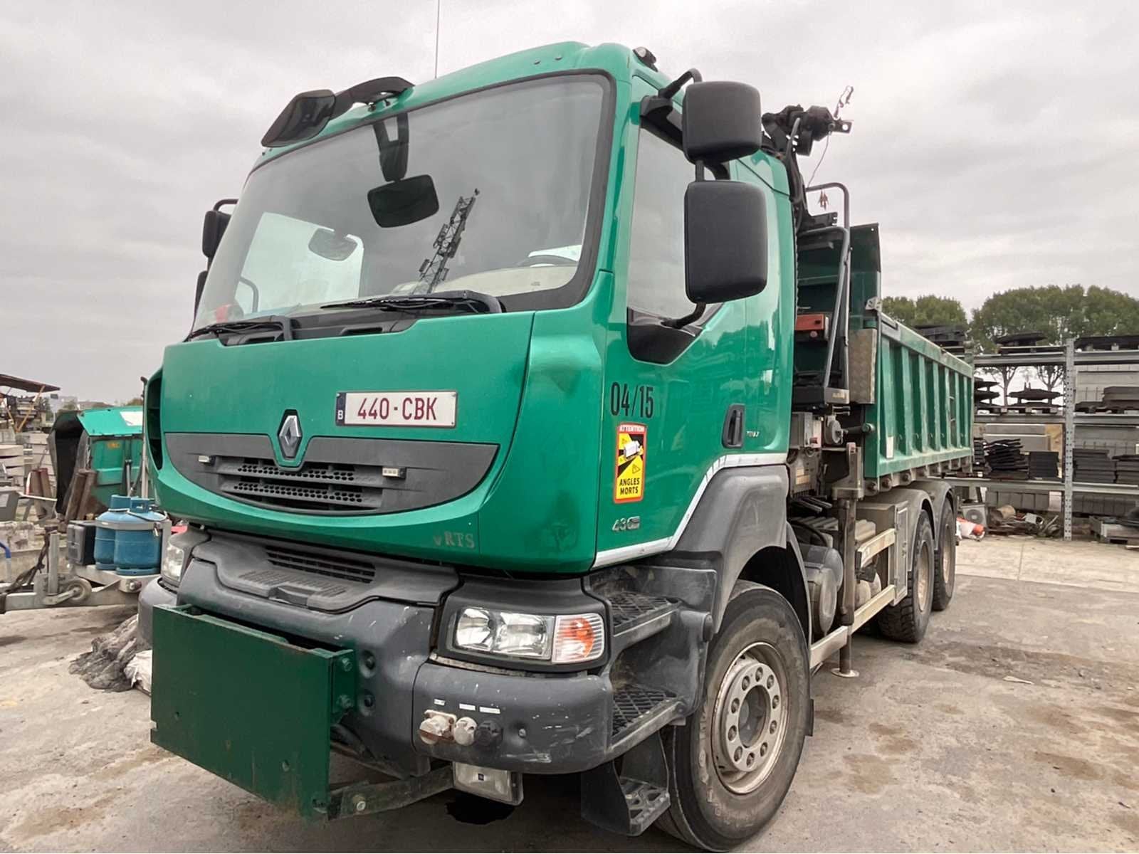 2010 Renault Kerax 430 Vrachtwagenkraan, Auto's, Renault, Overige brandstoffen, Bedrijf, Te koop