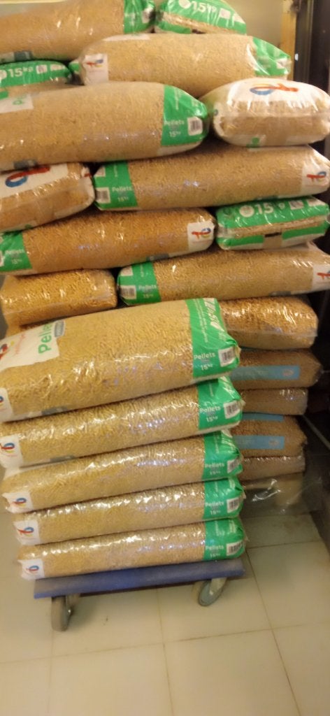 Houtpellets naaldhout, Ophalen