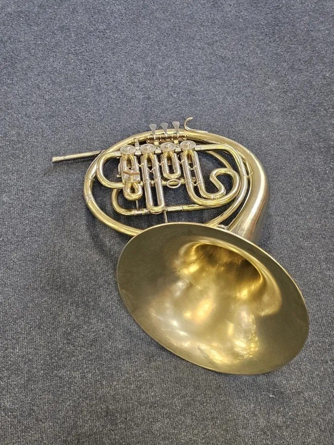Meister Hans Hoyer mod. 704 Bb French Hoorn, Ophalen, Gebruikt, Bes-hoorn