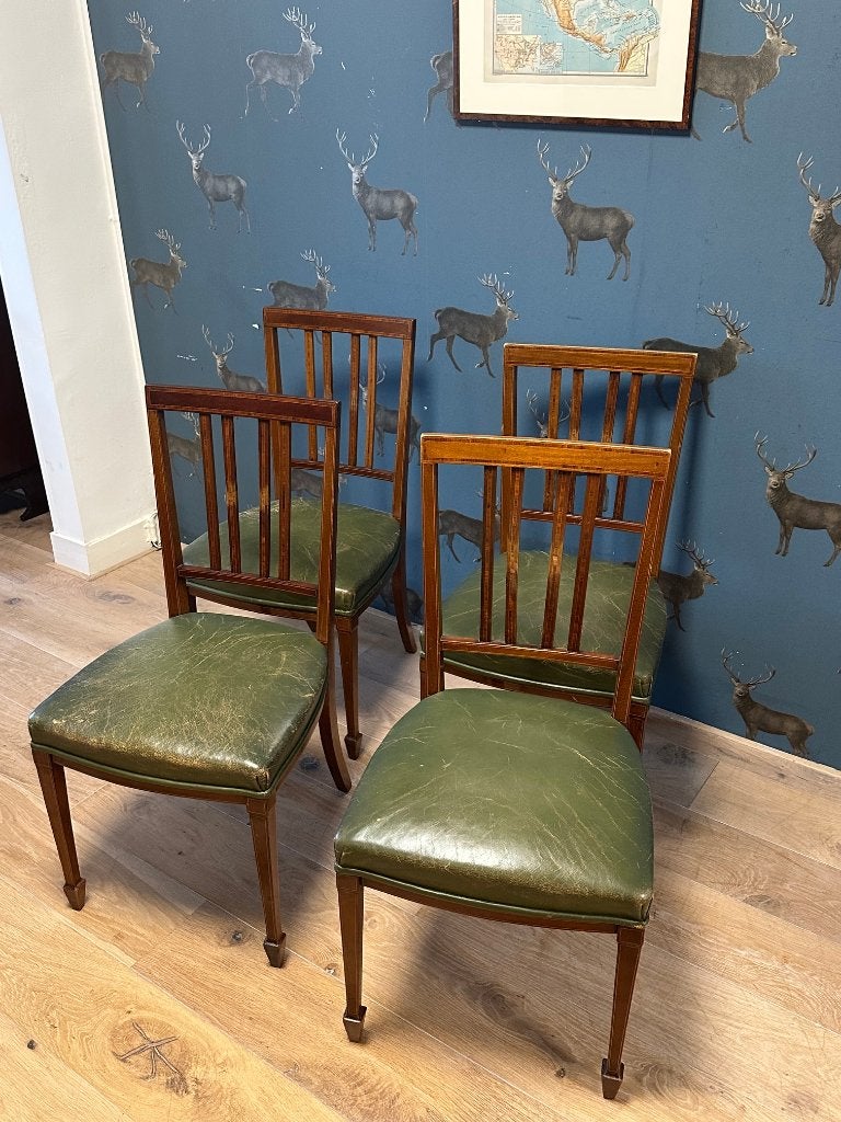 Set van 4 vintage eetkamerstoelen, Enlèvement