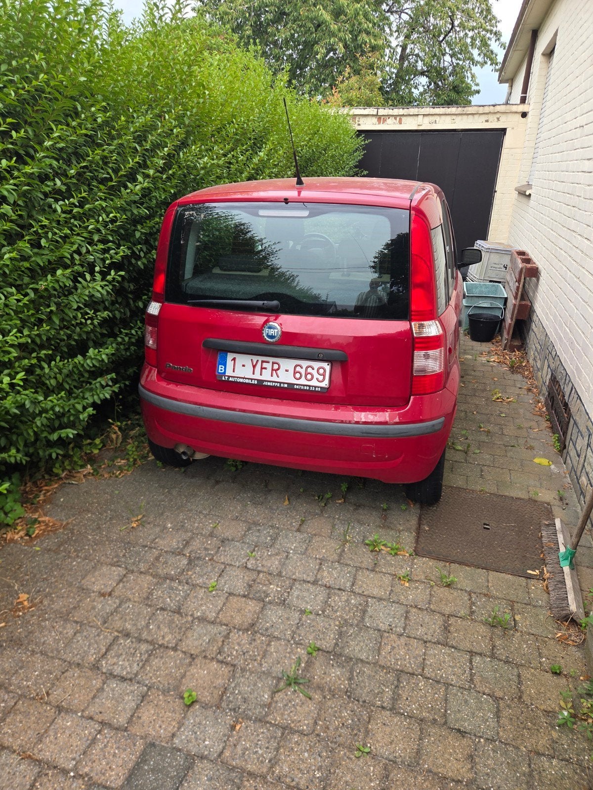 fiat panda rouge 2005, Auto's, Voorwielaandrijving, Zwart, Panda, Overige bekleding