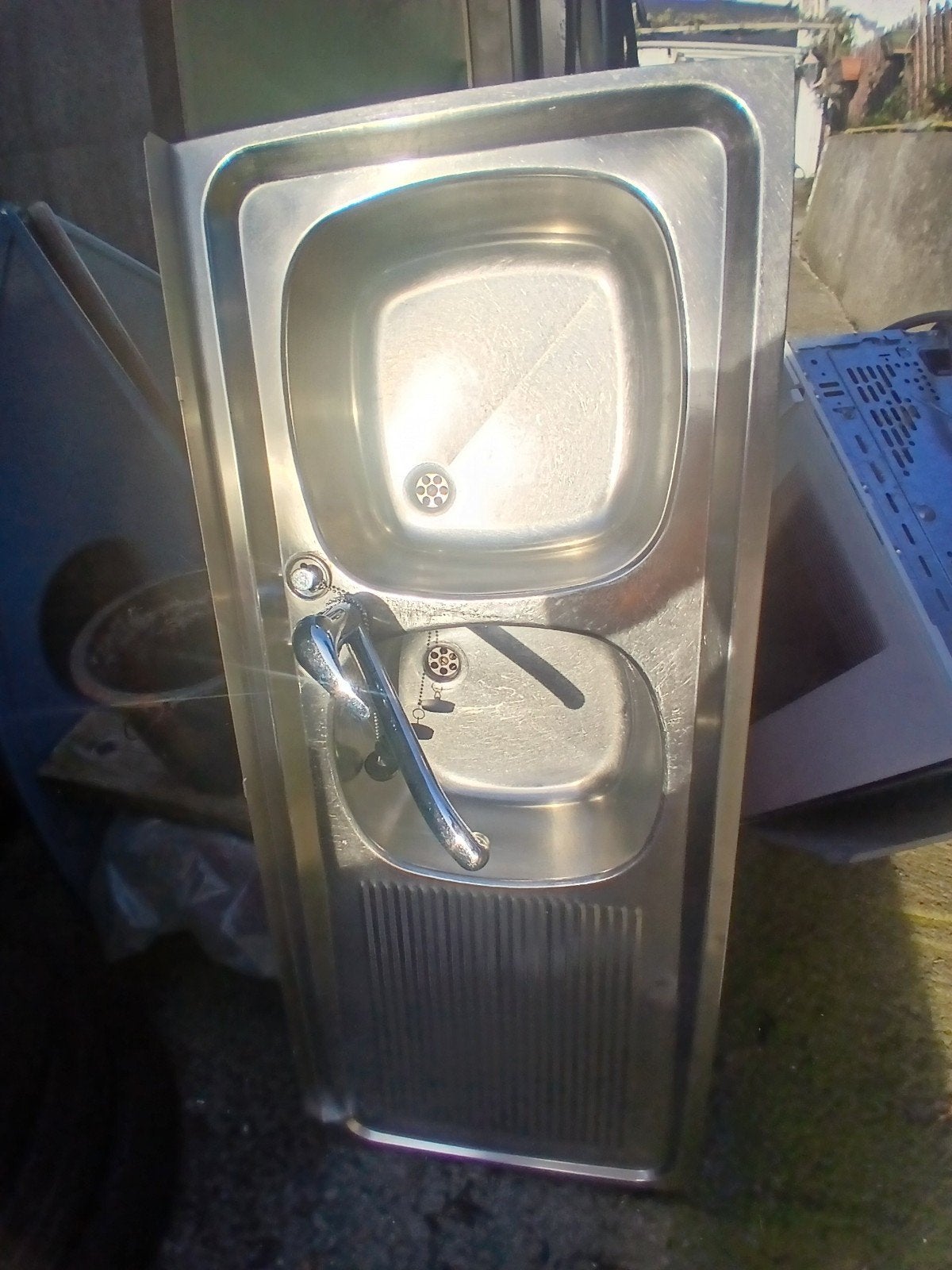 double evier inox, Enlèvement ou Envoi, Comme neuf