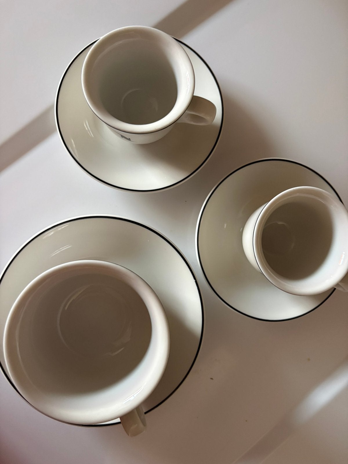 3 tasses à café Nespresso avec soucoupes (made in Germany), Enlèvement, Porcelaine, Vintage