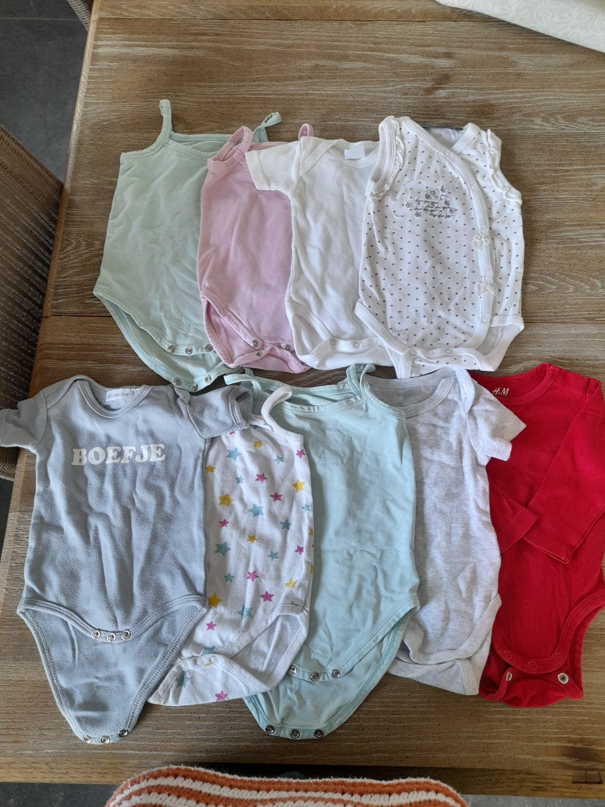 Pakket 9rompers, maat 62,68, Ophalen, Maat 62