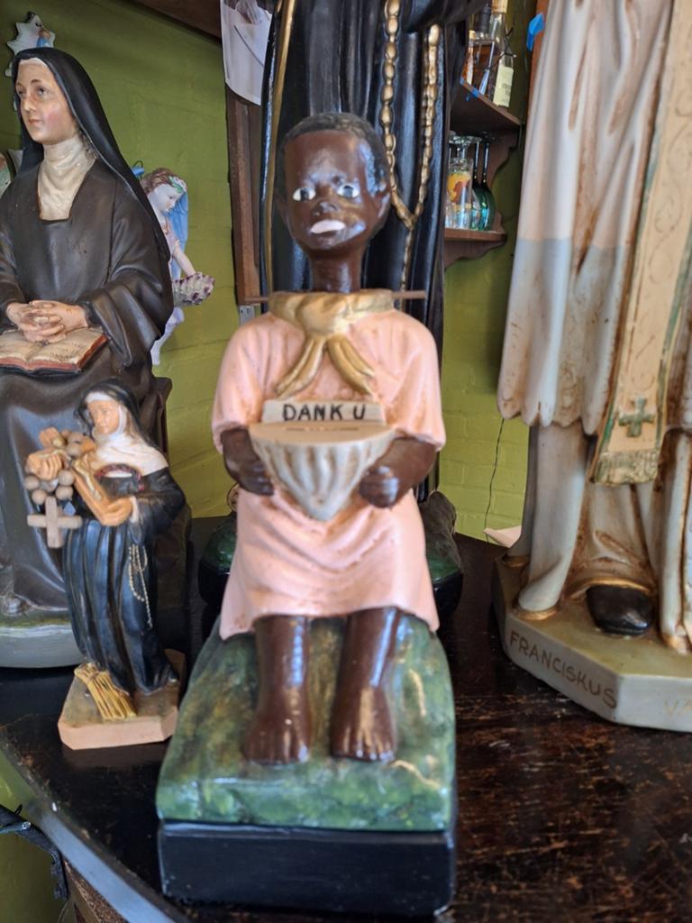 Antieke missiespaarpot, Antiek en Kunst, Antiek | Religieuze voorwerpen, Ophalen