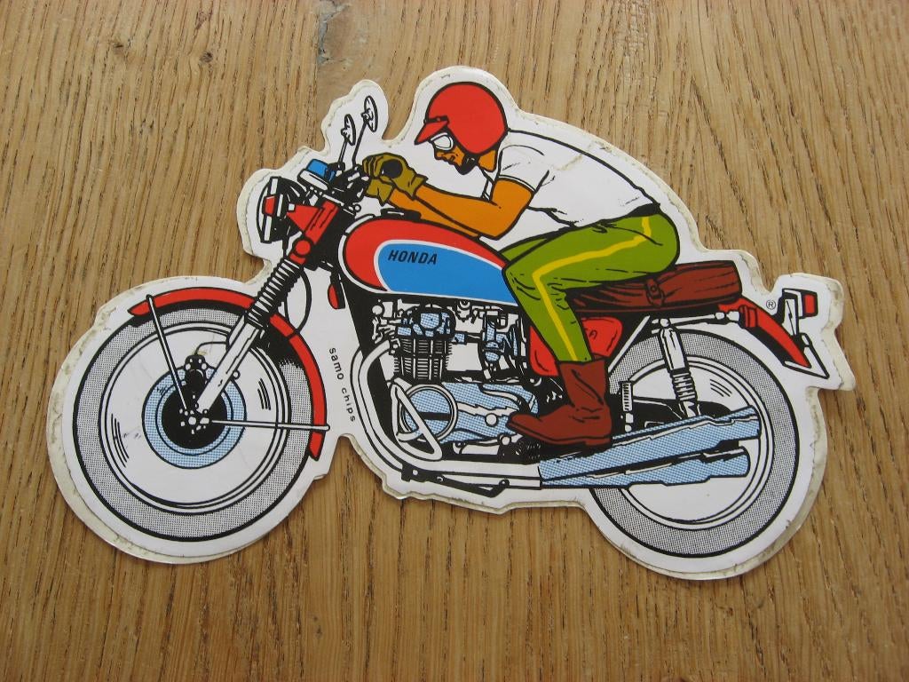 Samo Chips Honda Motor 17 x 11,5 cm Sticker, Verzamelen, Ophalen of Verzenden, Nieuw, Auto of Motor
