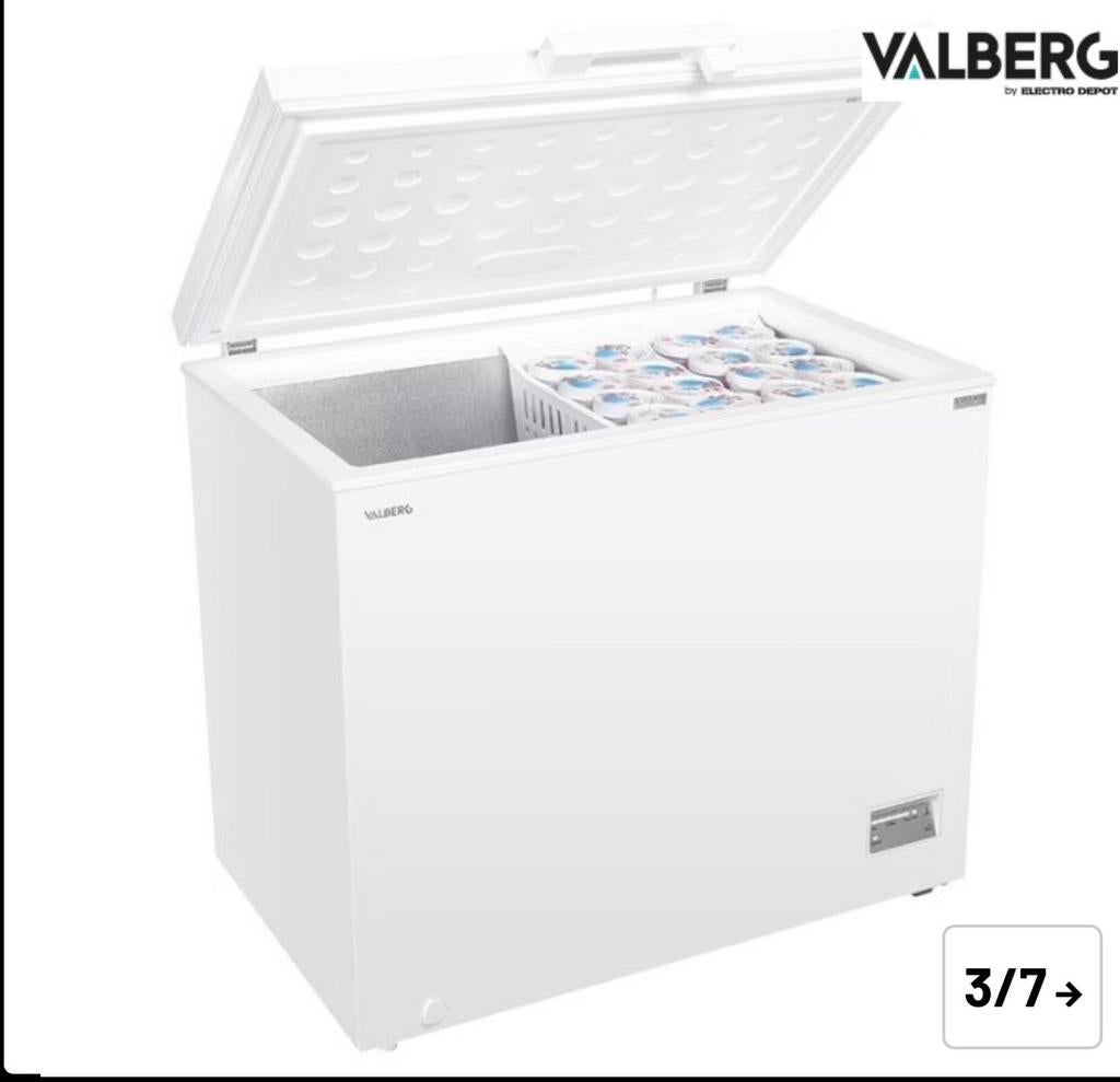 Diepvrieskist Valberg, Elektronische apparatuur, Koelkasten en IJskasten, 200 liter of meer, 60 cm of meer, Nieuw, Met vriesvak
