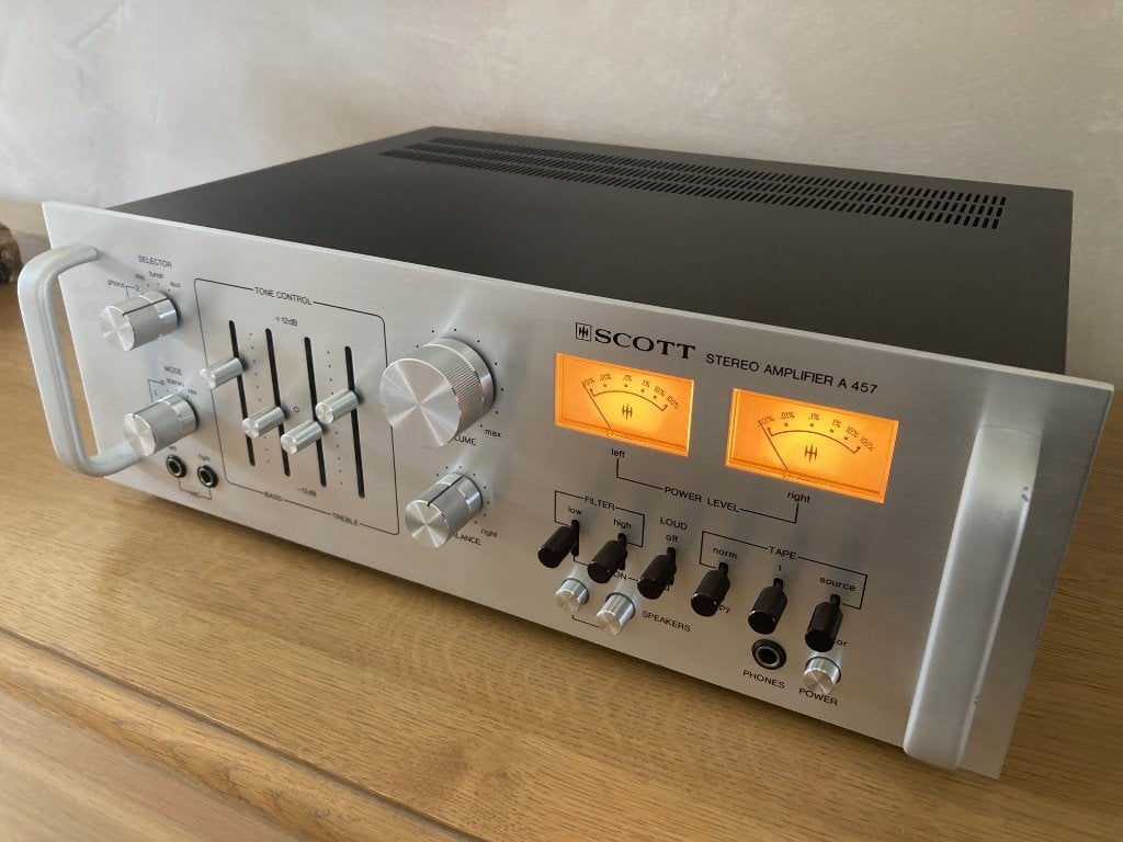 H.H. Scott A-457 - 2 x 60W RMS - Volledige revisie, Autres marques, Reconditionné, 60 à 120 watts, Enlèvement