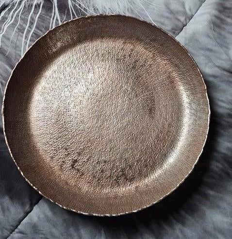 Vintage fruit- of decoratieschaal rasteli 35cm koper, Ophalen of Verzenden, Koper