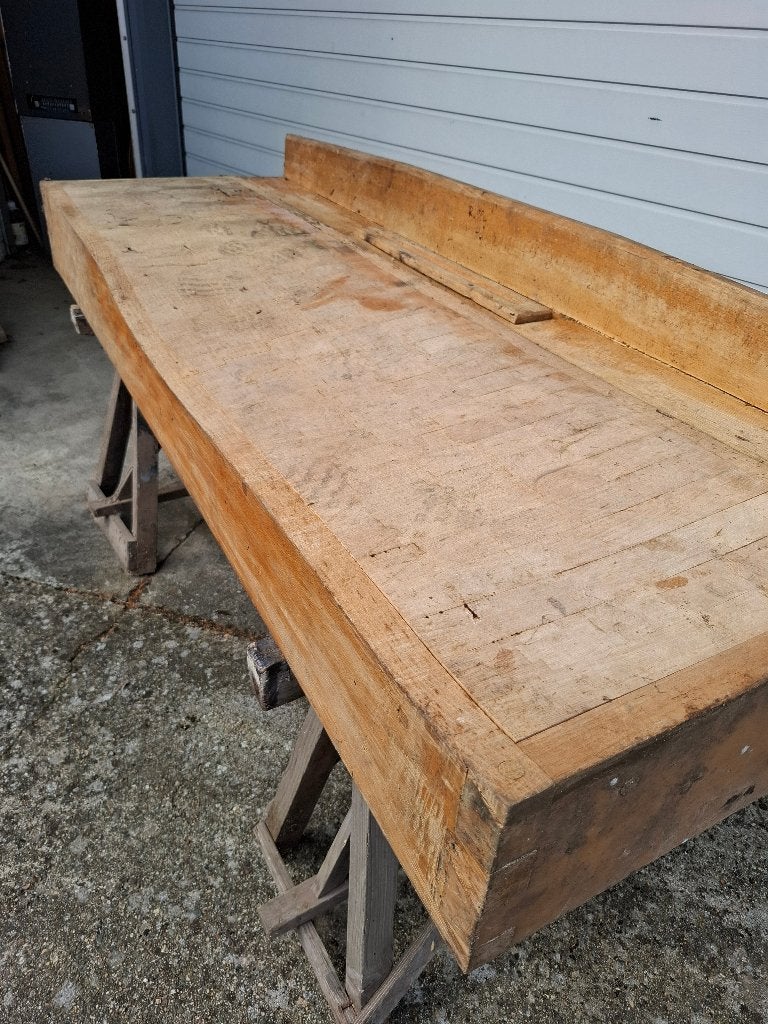 Origineel Antiek Hakblok XL 200cm - Zonder Poten, Antiek en Kunst, Ophalen