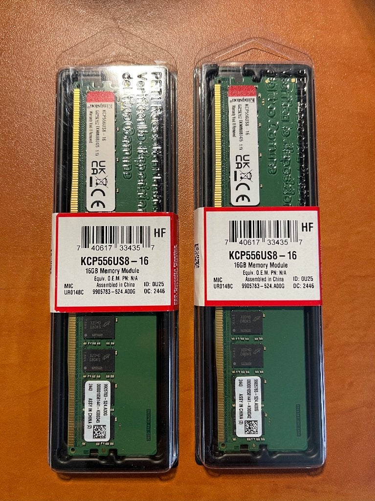 DDR5 32 GB 2x16 GB Kingston 5600 RAM UDIMM nieuw verzegeld, 32 GB, Nieuw, Ophalen of Verzenden, Desktop