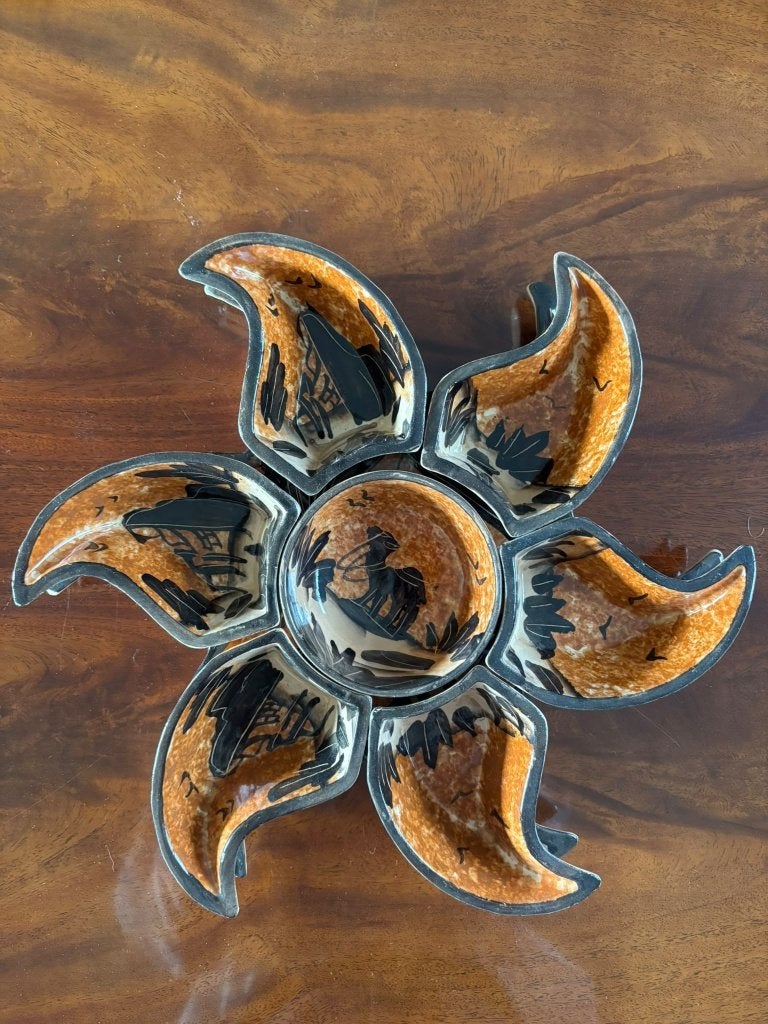 Ensemble pour apéro, Maison & Meubles, Assiettes(s), Comme neuf, Enlèvement, Vintage