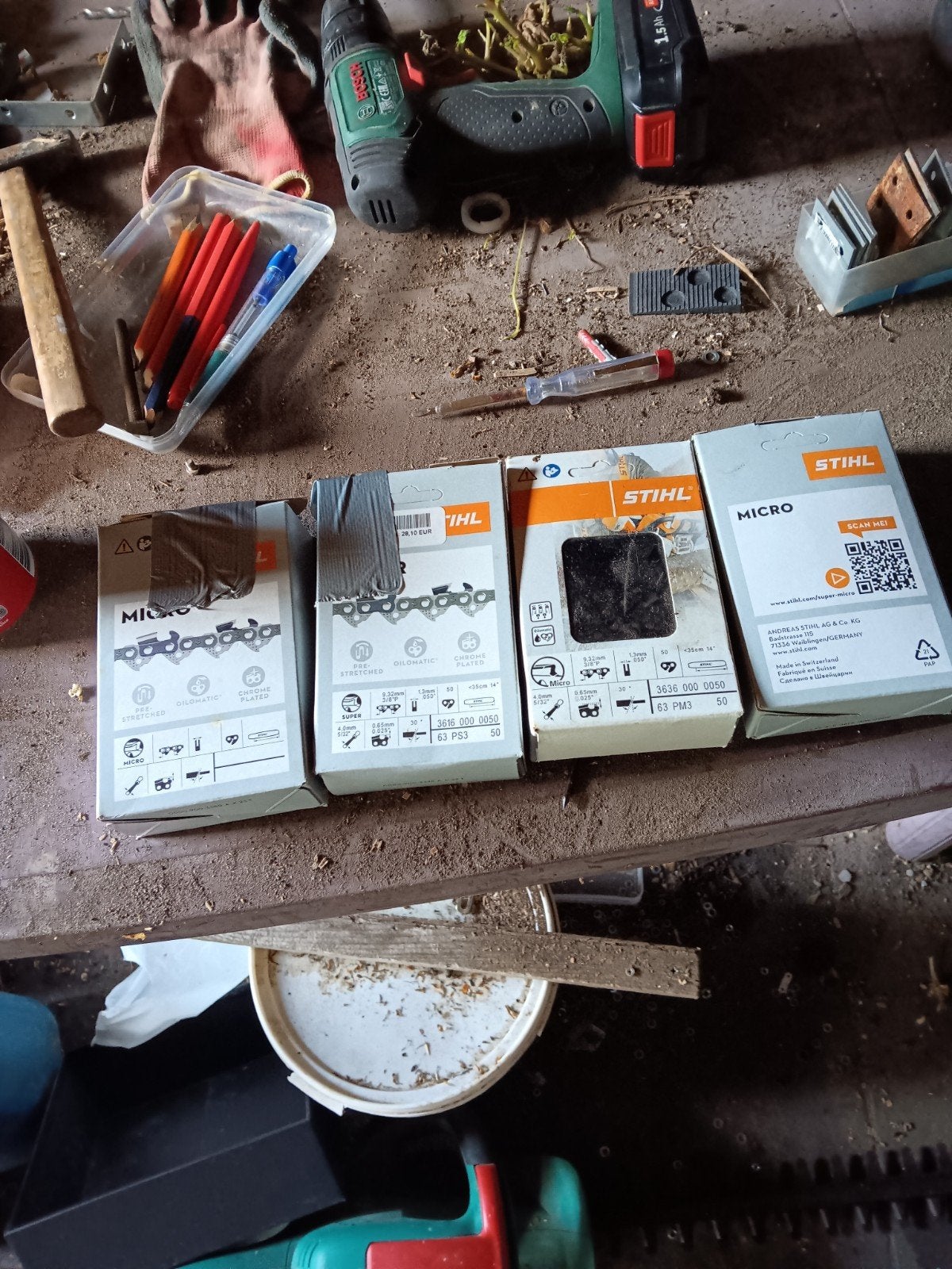 4 nieuwe ketingen plus 1liter voor mengeling, Ophalen, Nieuw