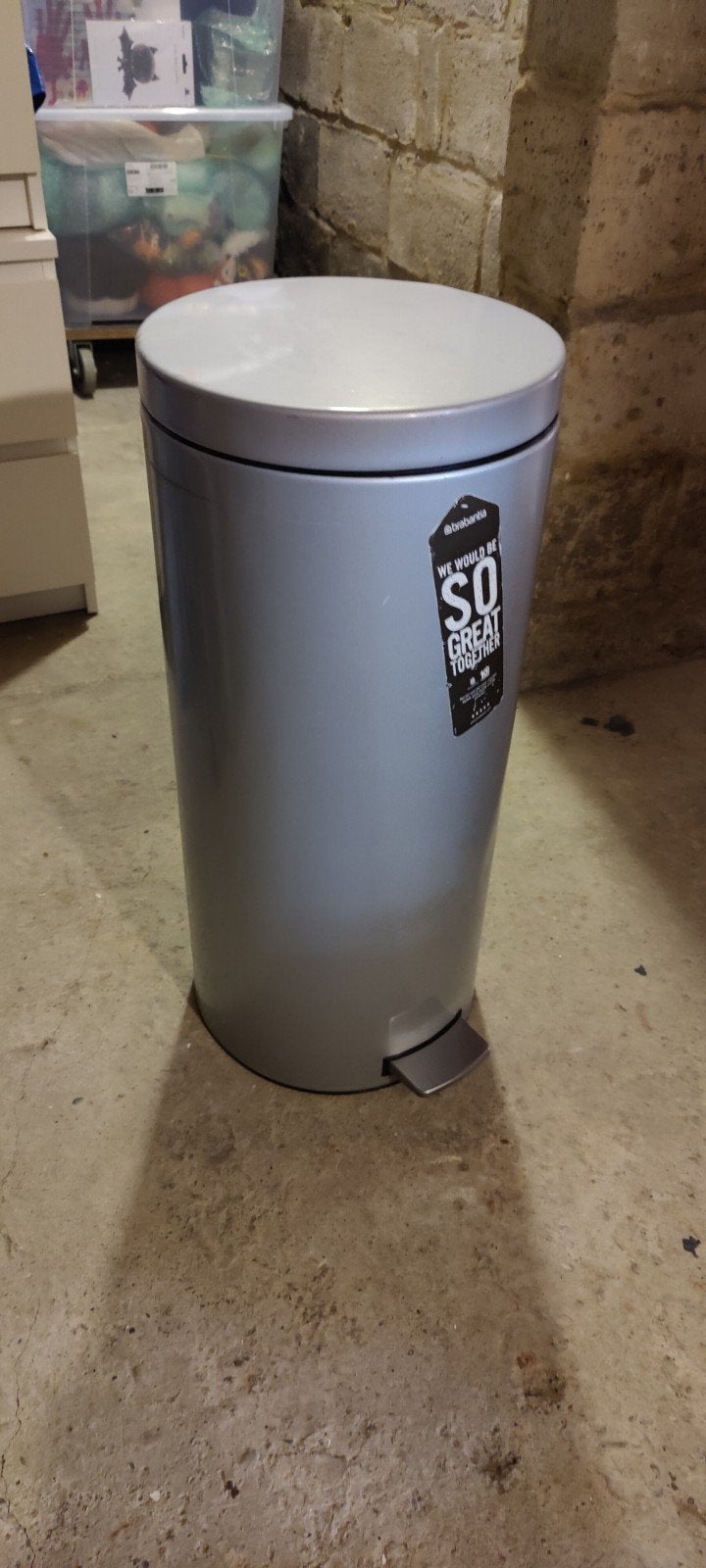Poubelle brabantia 30L, Enlèvement, Utilisé, Métal, À pédale