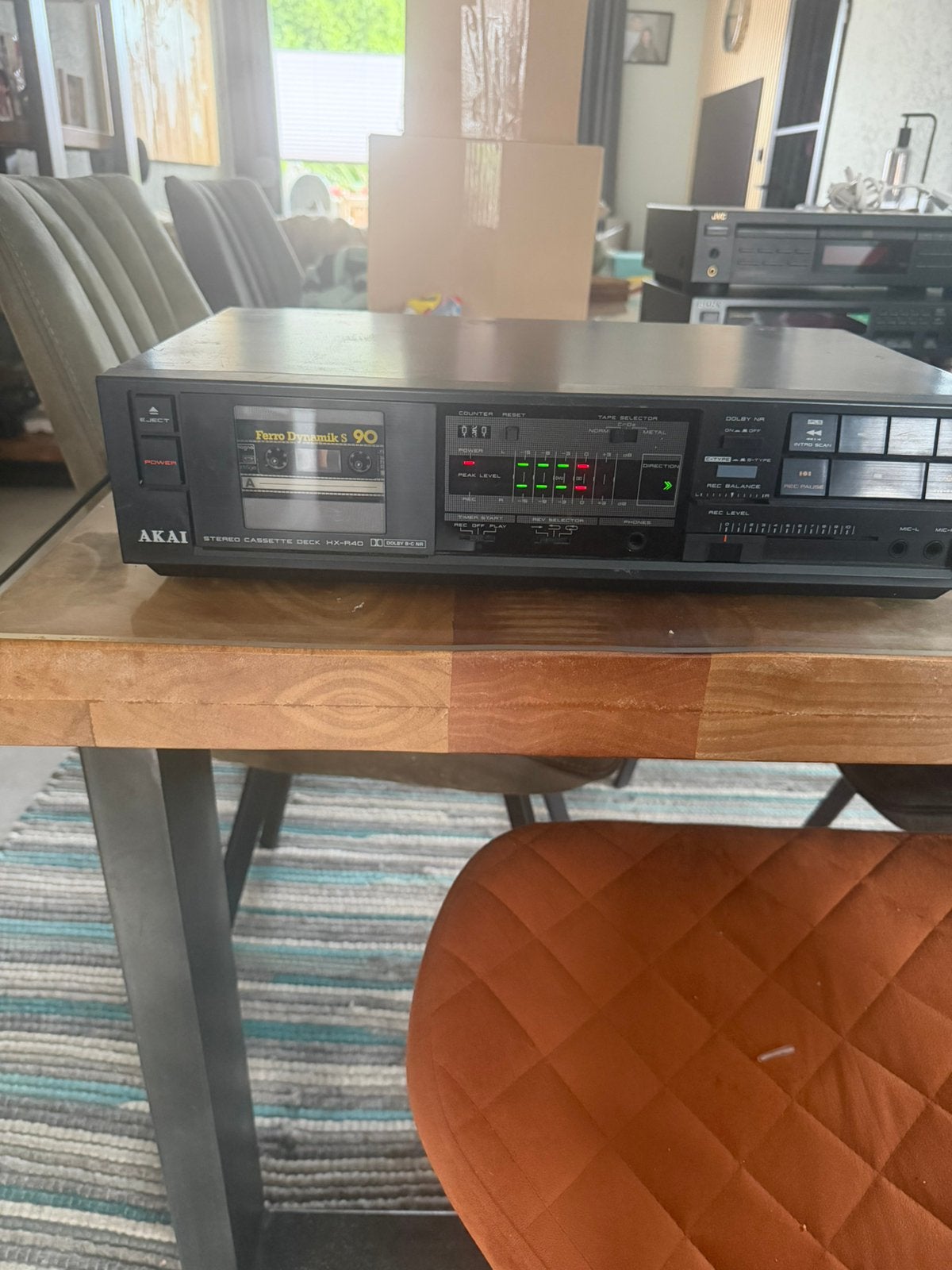 Akai HX-R40 cassettedeck zwart, Enlèvement ou Envoi, Akai