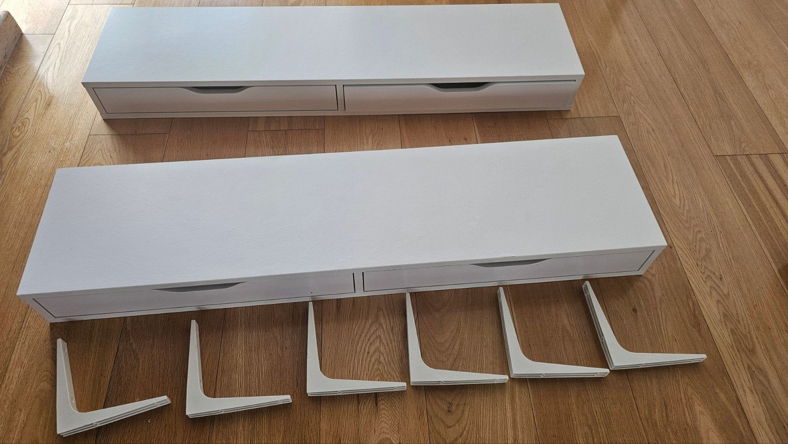 Meuble coiffeuse 2 tiroirs blanc IKEA, Moins de 100 cm, Enlèvement, Utilisé, 50 à 100 cm