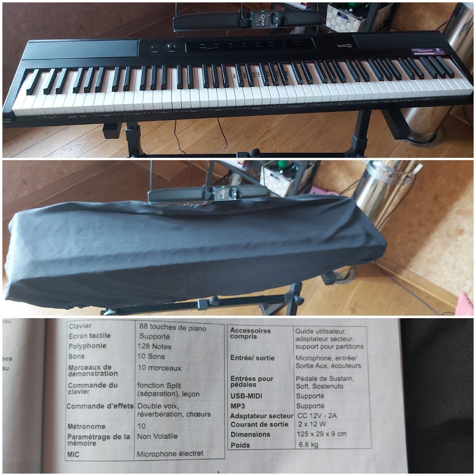 Piano avec housse de protection très peux servis, Muziek en Instrumenten, Piano's, Ophalen, Piano