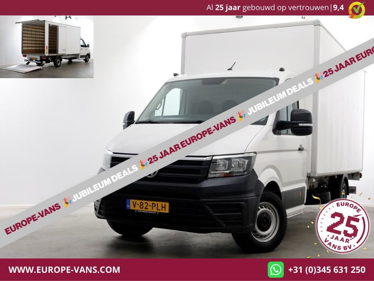Volkswagen Crafter 35 2.0 TDI 140pk Bakwagen met laadklep en, Wit, 295 g/km, Onderhoudsboekje, Te koop