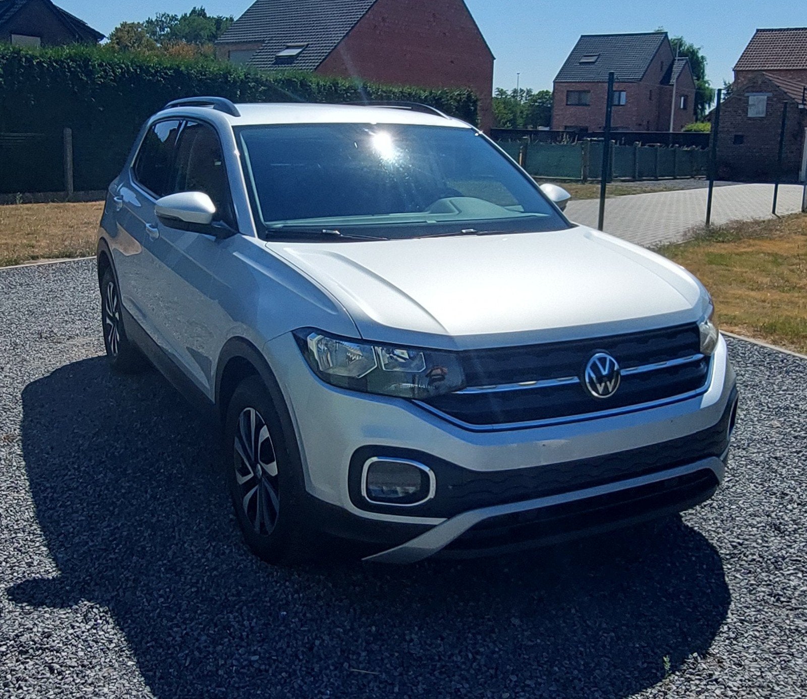 Volkswagen T-Cross 1.0 TSI Active, Autos, Argent ou Gris, Euro 6, Entretenue par le concessionnaire, Noir