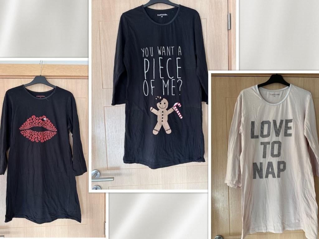3 slaapkleedjes Temptation maat S, Kleding | Dames, Pyjama's, Temptation, Ophalen of Verzenden, Gedragen, Maat 36 (S)