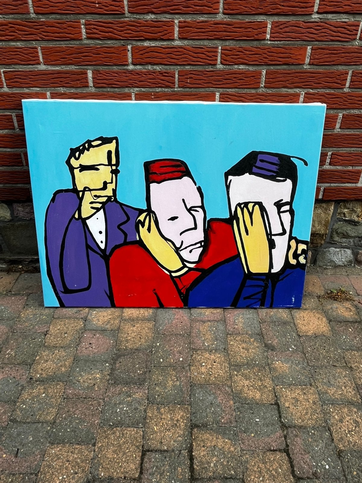 Schilderij horen zien en zwijgen, Ophalen of Verzenden
