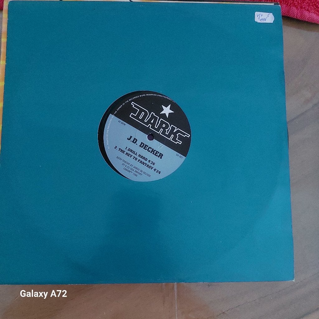 j.d. decker drill hard 12 inch maxi, Gebruikt, Ophalen of Verzenden, Techno, 12 inch