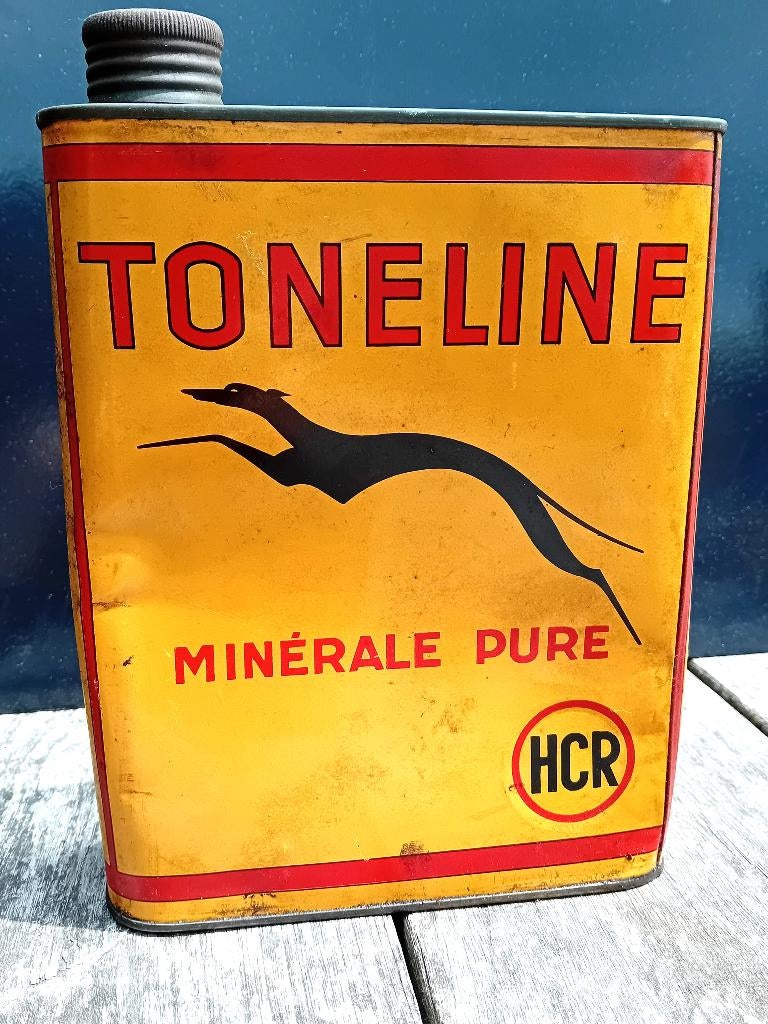 Bidon d'huile Toneline rare avec lévrier, Enlèvement ou Envoi, Comme neuf