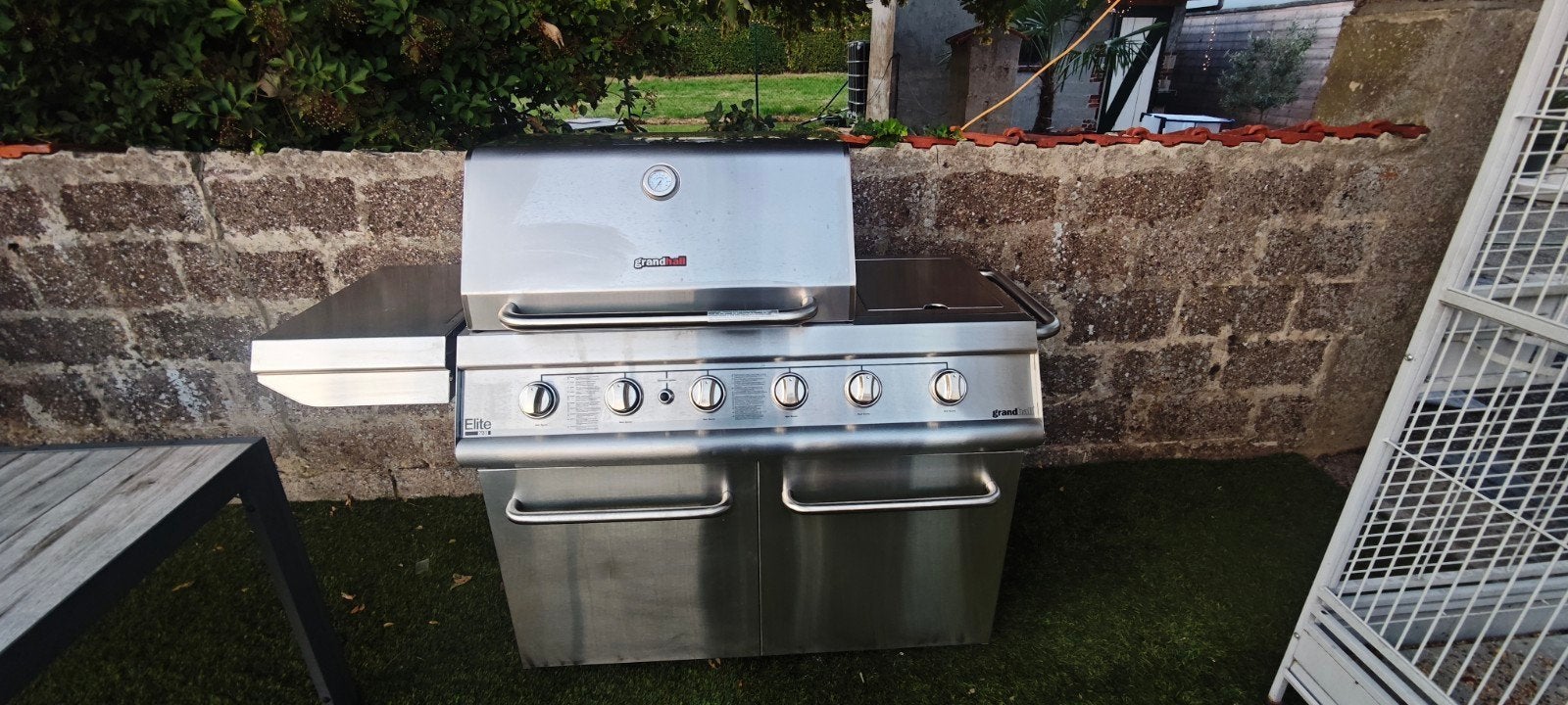Gas BBQ barbecue 6 Pits grand hall elite 781, Ophalen, Zo goed als nieuw