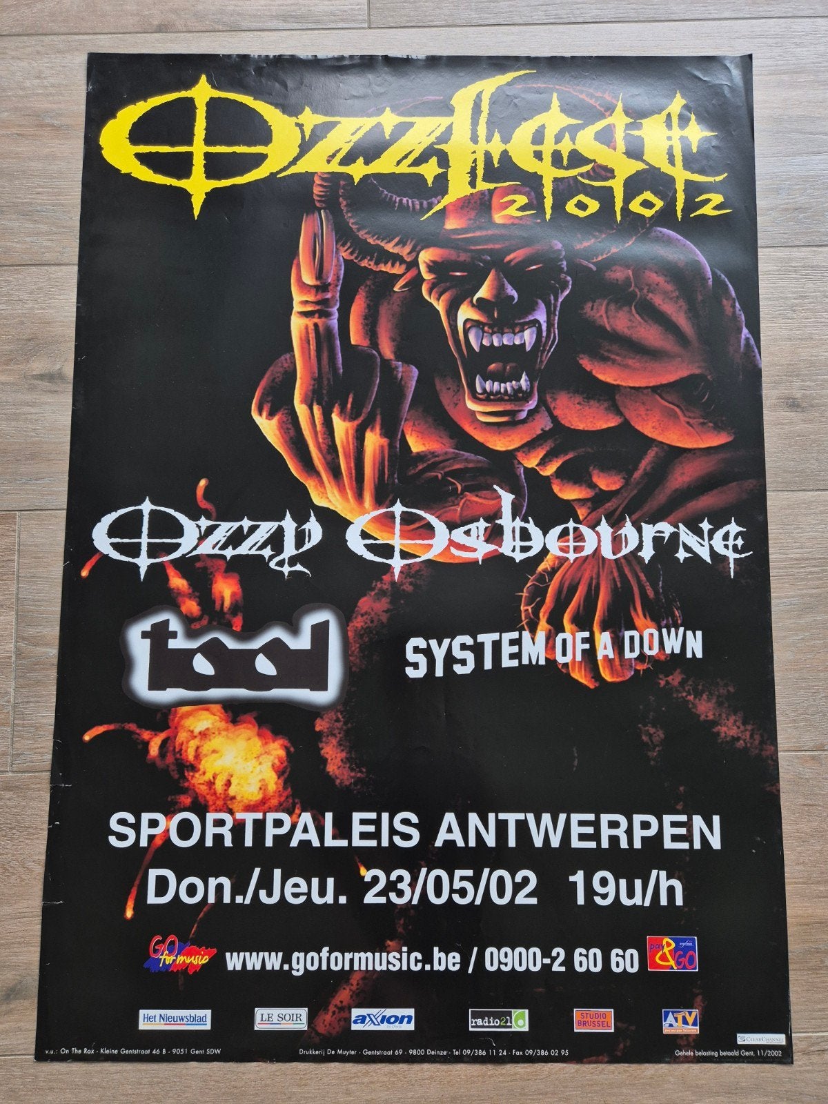 Concert poster Ozzfest 2002, Ophalen of Verzenden, Zo goed als nieuw, Muziek