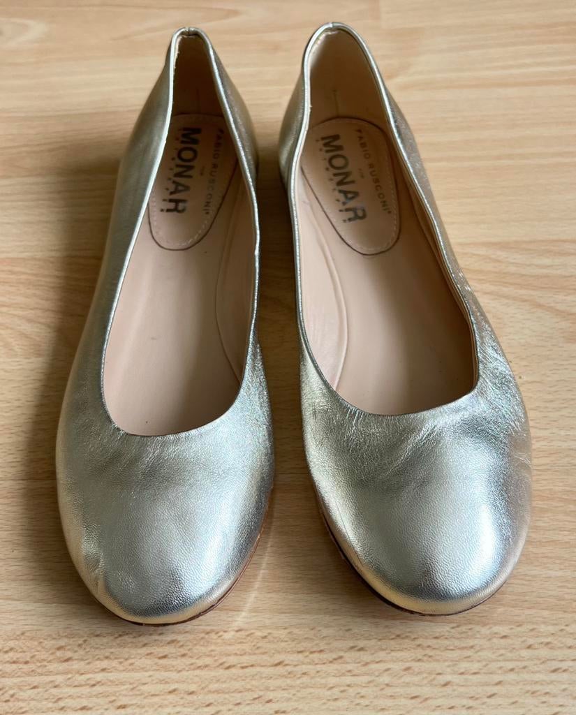 gouden ballerina's  van Fabio Rusconi , maat-41, Ophalen of Verzenden, Zo goed als nieuw, Ballerina's