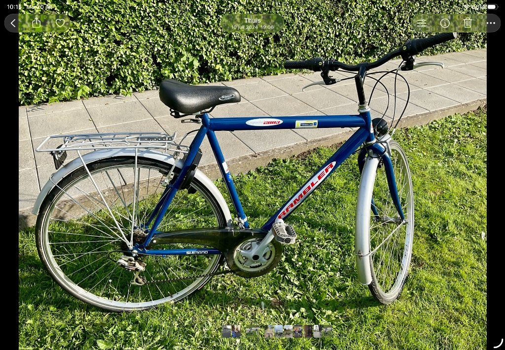 Herenfiets, Fietsen en Brommers, Gebruikt, Velgrem, Versnellingen, 57 tot 61 cm