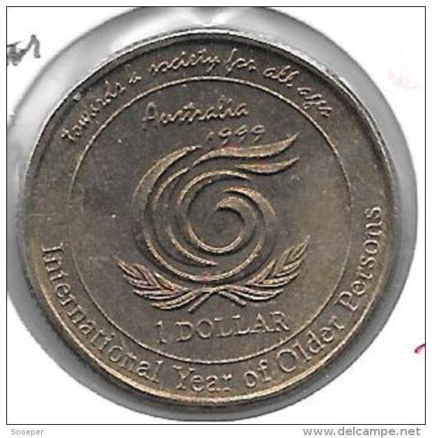 australia 1 dollar 1999 km 405 unc, Timbres & Monnaies, Monnaies | Amérique, Envoi, Amérique du Sud, Monnaie en vrac