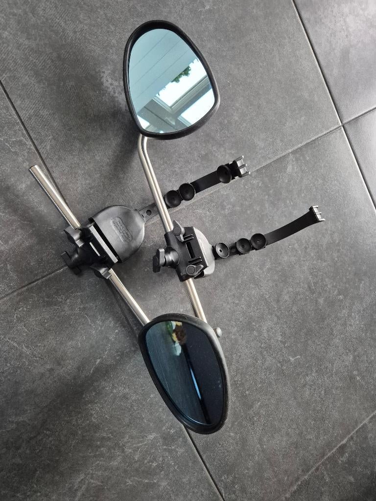 caravan spiegels  + 2 extra beugels, Caravans en Kamperen, Caravanaccessoires, Ophalen, Gebruikt