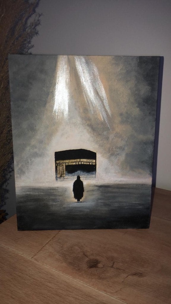 Peinture originale peinte à la main — Acrylique sur toile, Antiquités & Art, Peint à la main, Enlèvement ou Envoi, Toile, Autres sujets