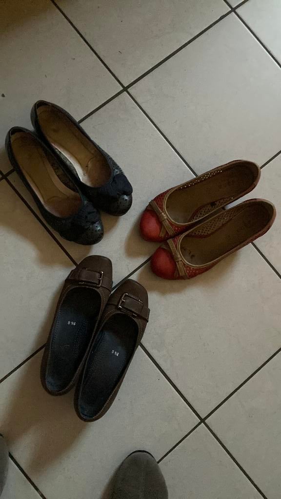 Damesschoenen, Ophalen, Instappers, Gedragen, Rood