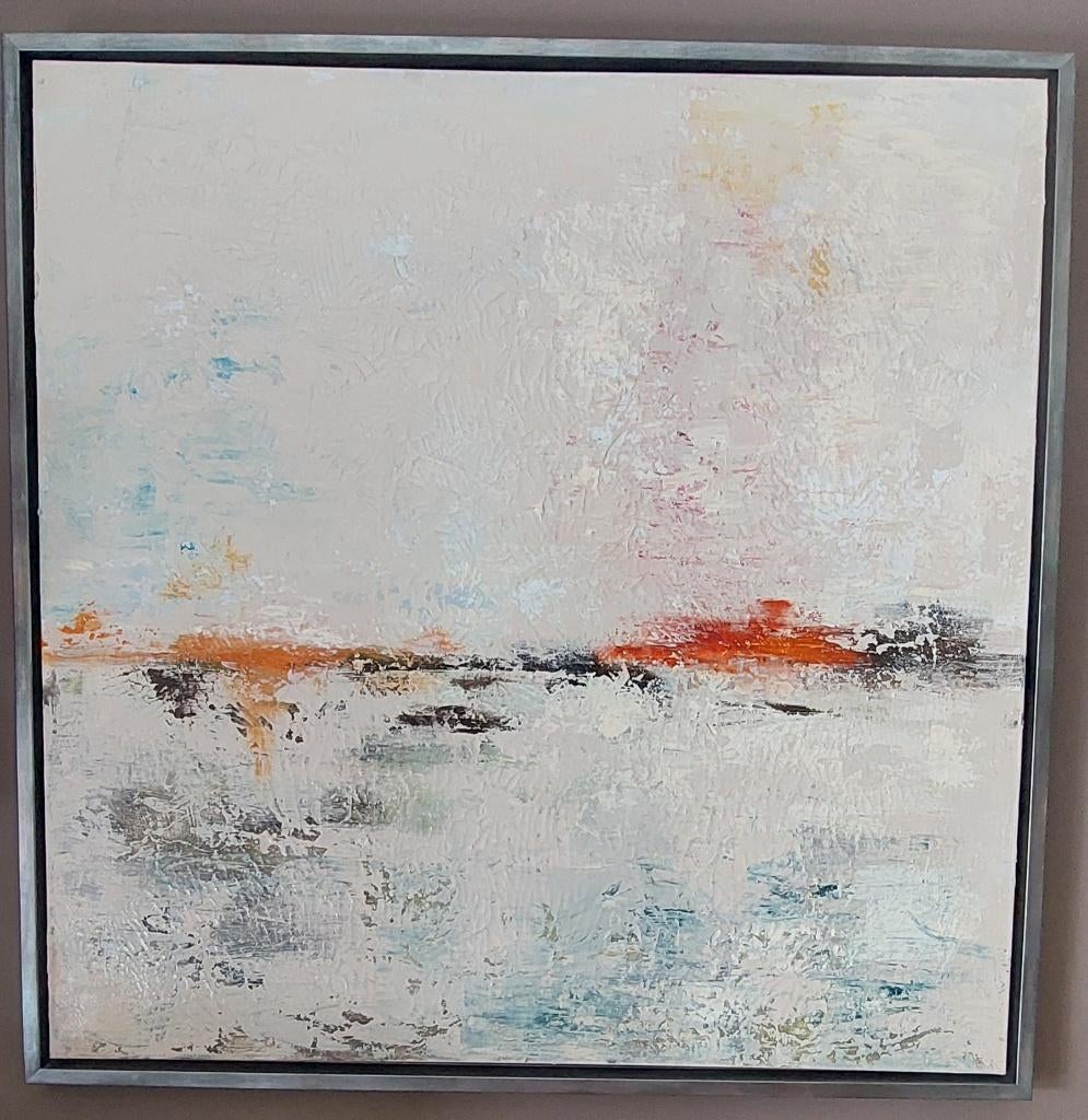 Abstract schilderij Linda Thijs (+ luxe maatwerk baklijst), Antiek en Kunst, Ophalen