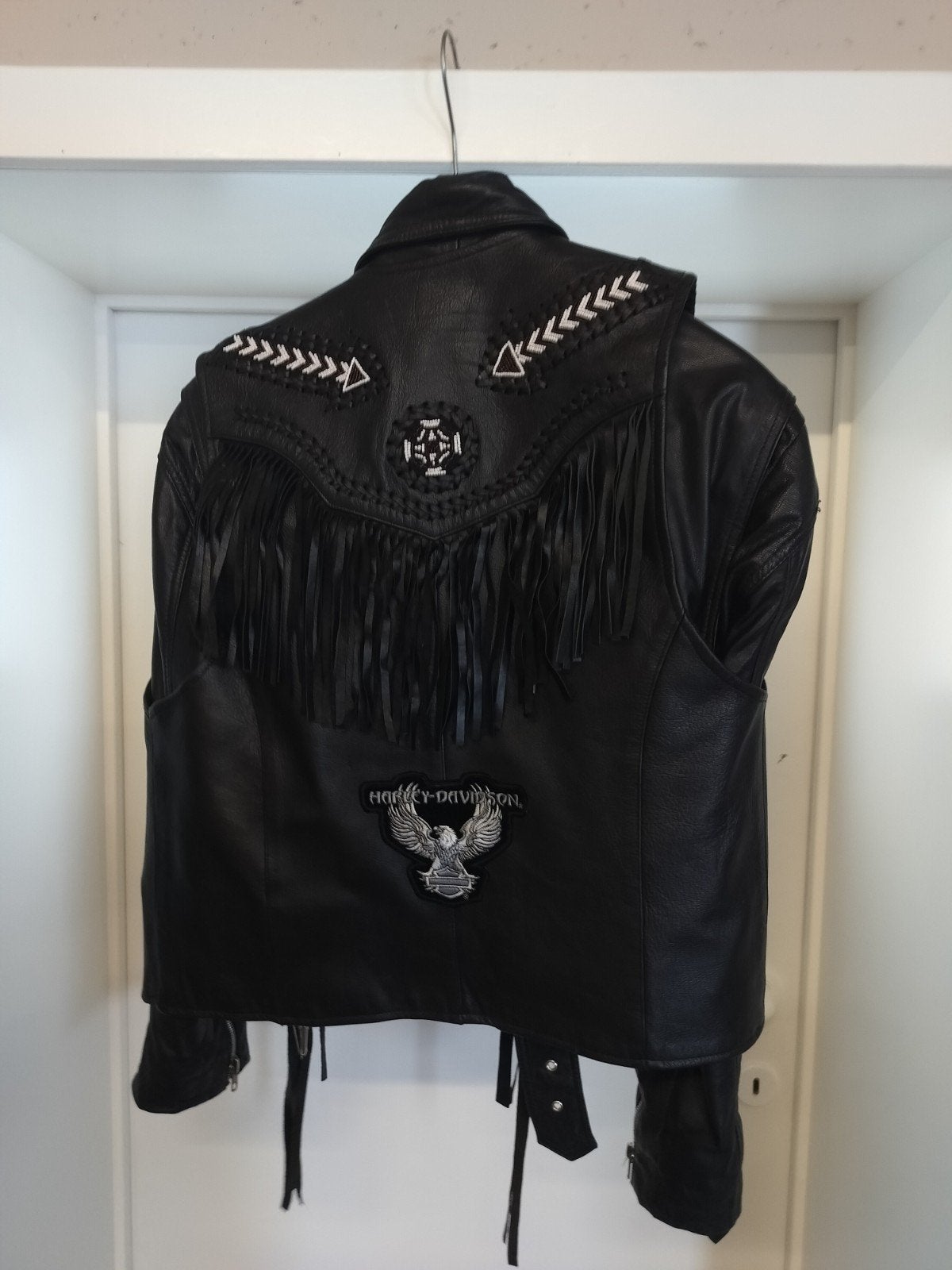 Echt leder moto vest , + overstuk maat S, Enlèvement
