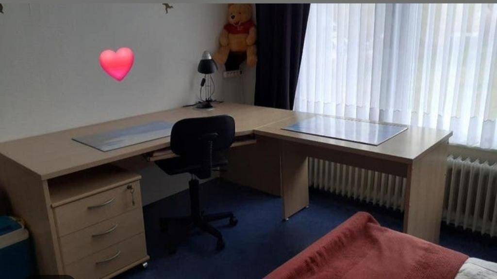 Mooie grote hoekbureau 200cmx200cm zeer goede staat!, Ophalen, Hoekbureau