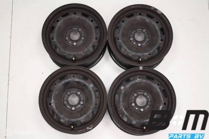 Originele 14 inch stalen velgen Polo 9N / 9N3 6Q7601027B, Auto-onderdelen, Banden en Velgen, Gebruikt, Velg(en)